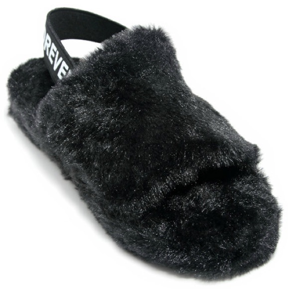 Women Fur Slides Sandals - Picture 3 of 4